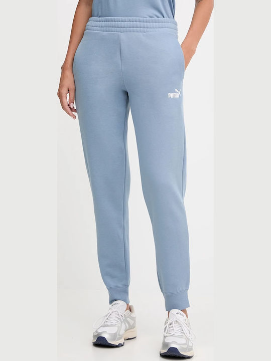 PUMA Essentials Παντελόνι Φόρμας Fleece Μπλε