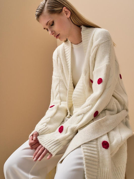 Tailor Made Knitwear Jachetă de damă tricotată în Ecru Culoare