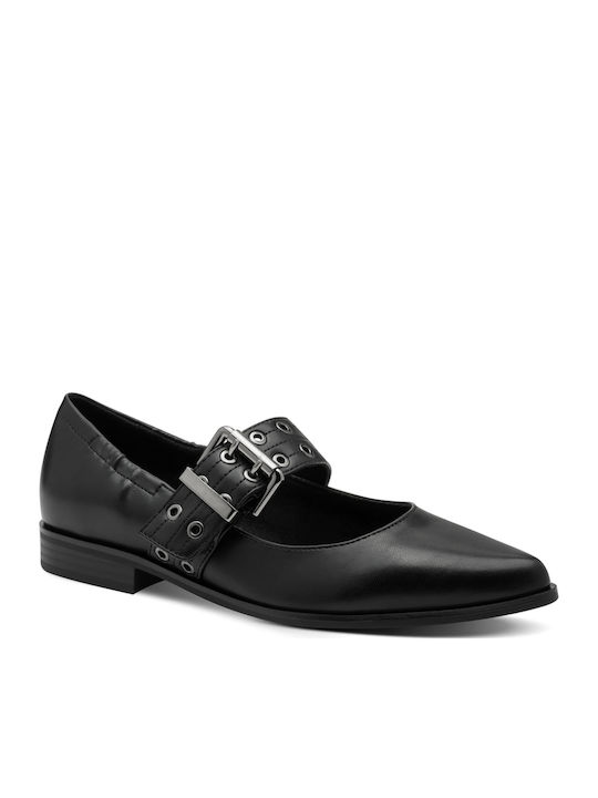 Women's Ballerina Shoes with Strap Black