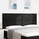 vidaXL Bett Kopfteil aus Stoff Black Velvet-Black Metal 200cm