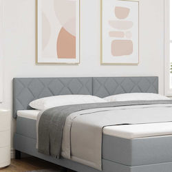 vidaXL Cap de pat din Material Textil Light Gra...