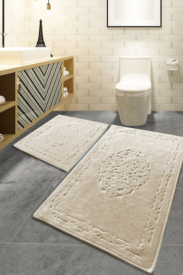 UnicUtil Antiderapant Set Covorașe de Baie De Bumbac 359CHL1550 Multicolor 2buc