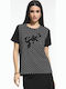Women's Blouse Short Sleeve Polka Dot Black