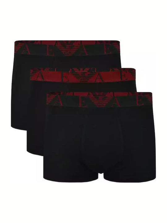 Emporio Armani Мъжки боксерки 3Опаковка Черни