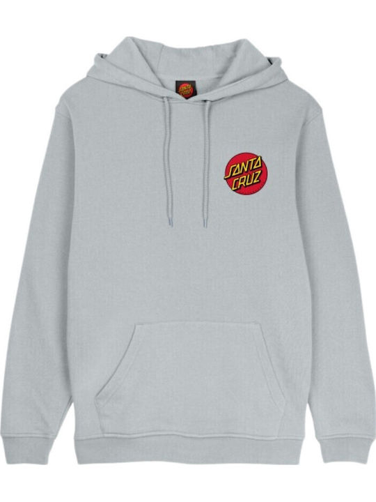 Chest Sweatshirt with Hood Gray