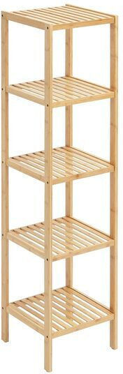Γωνιακή Βιβλιοθήκη Bamboo 33x33x147εκ.