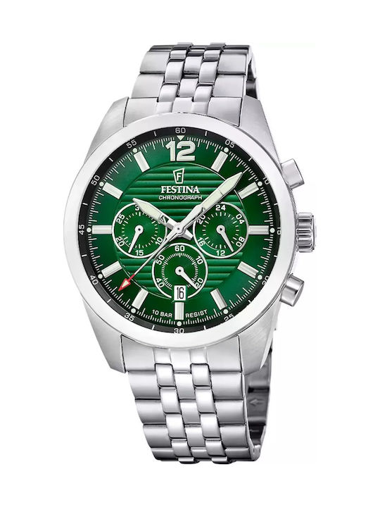 Festina Мъжки Часовник 43.8mm Хронограф На Бате...