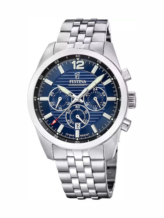 Festina Мъжки Часовник 43.8mm Хронограф На Бате...