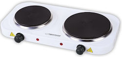 Esperanza Ekh0014w Enamel Countertop Double Burner White
