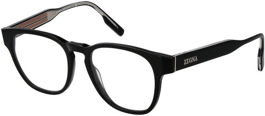 Zegna Мъжки Ацетатен Черен Рамки за Очилата EZ5261 001