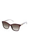 Nina Ricci Damen Sonnenbrille mit Burgundisch Kunststoff Gestell und Braun Verlaufsfarbe Linse SNR3575408LA