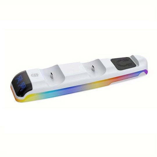 Ps5 Slim Dobe Tp5-3597 Charger Top Handle Dock White
