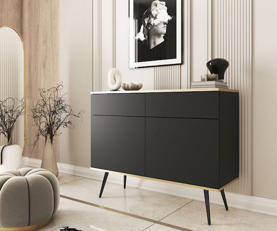 Мебели за съхранение Oro от метал с чекмеджета Въглени 107x85x39см