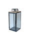 Atmosphera Tabletop Metallic Lantern Black 20.5x20.5x49.5cm