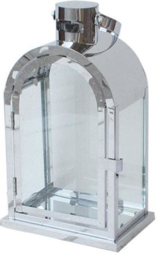 Atmosphera Laterne Metallisch Silber 16.5x11.5x28.5cm 1Stück