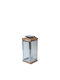 Atmosphera Tabletop Metallic Lantern Transparent 13x13x30cm
