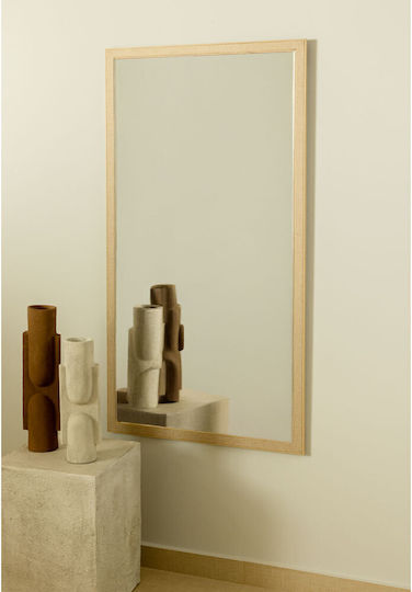 Liberta Lino Wall Mirror Full Length with Beige Plastic Frame 126x66cm 1pcs