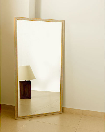Liberta Organic Wall Mirror Full Length with Beige Plastic Frame 125.4x65.4cm 1pcs