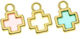 Goldener Smalto Kreuz 1cm Nu2217 Rosa