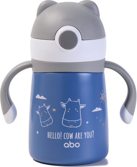 abo Kids Water Bottle Thermos Stainless Steel with Straw 300ml