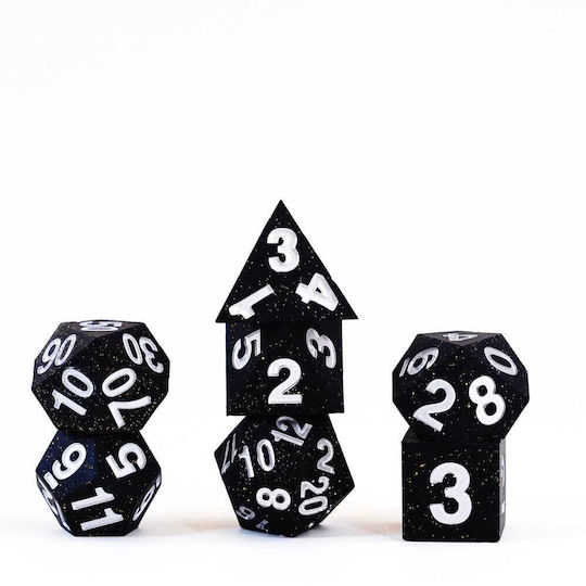 Fanroll Sharp Edge Silicone Dice Set Gold Scatter 7