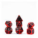 Fanroll Dice Set Red Black Enamel 7