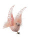 Kaemingk Katoikonhome Decorative Little Bird Foam Clip Glitter Pink 14 Cm