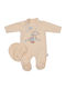 Papillon Kids Babystrampler Langärmliges mit Mütze Ecru