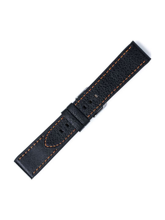Curea din piele Negru 24mm