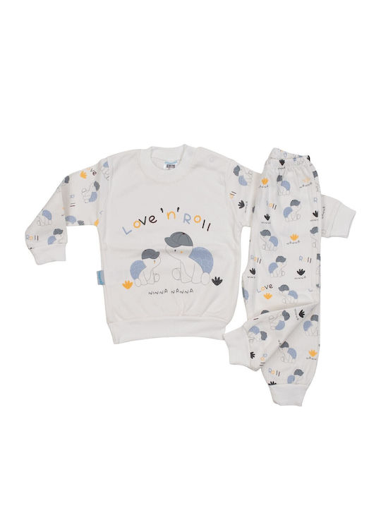 Papillon Kids Pijamale Copii Ecru