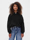 Fleece Kids Sweatshirt with Hood Black