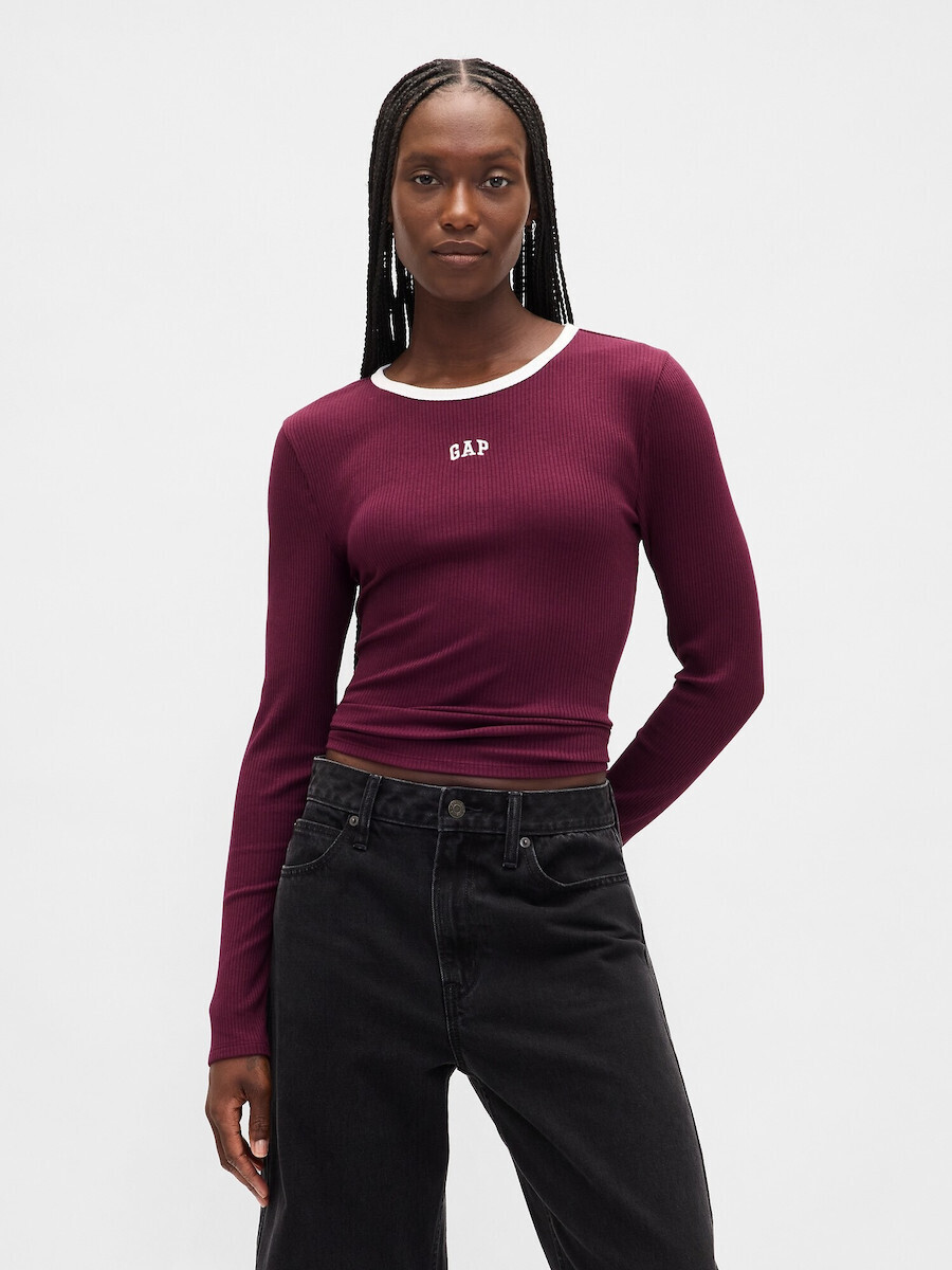 GAP Women's Crop Top Long Sleeve Tuscan Red 805668003 | Skroutz.mt