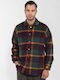 Herrenhemden Langärmelig Burgundisch Overshirt