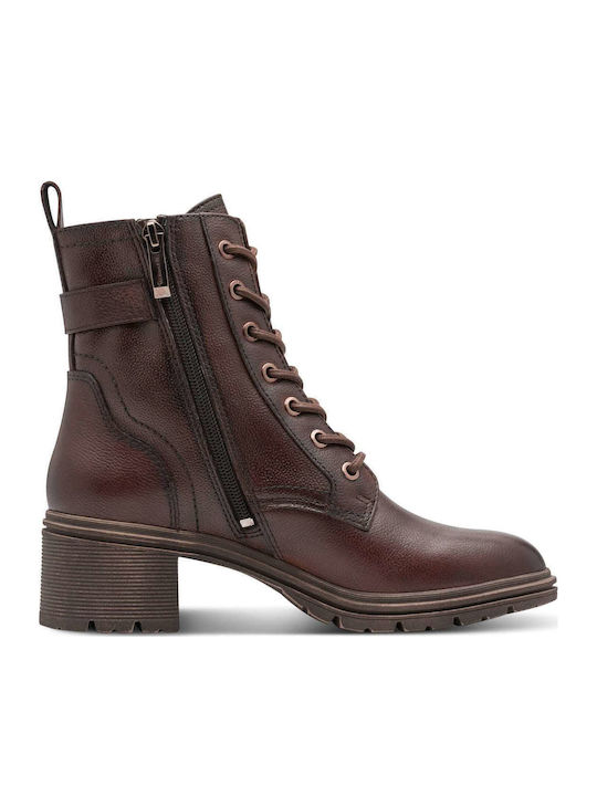 Leder Stiefeletten Damen Braun