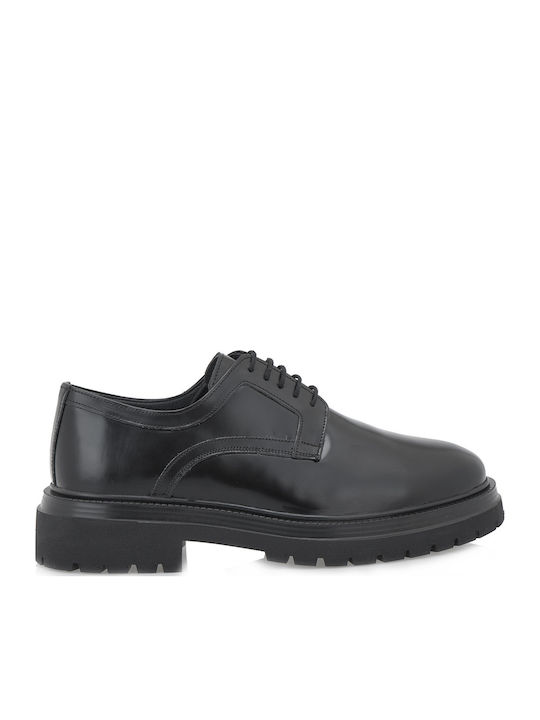 Evening Leder Herren Freizeitschuhe Schwarz