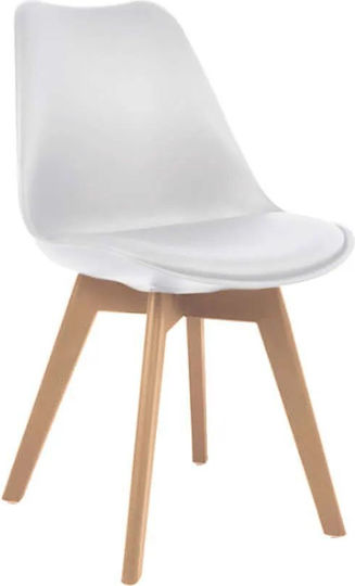 Dining Chair 49x54x80cm Natural White