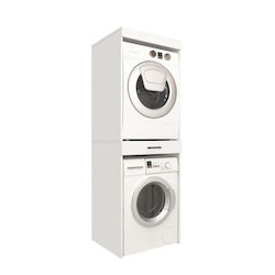 Megapap Ντουλάπι Μπάνιου Πλυντηρίου 67x61.8x198.5cm Λευκό