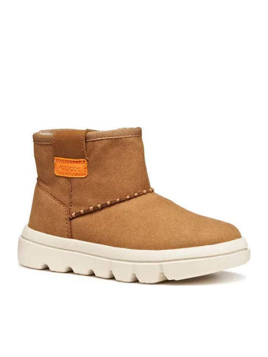 Geox Kids Snow Boots with Zipper Brown