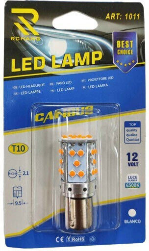 Λάμπα Αυτοκινήτου T20 Canbus LED Κίτρινο 12V