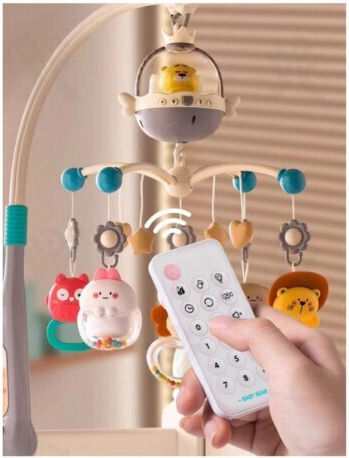 Lazarid Mobile for Cot with Music, Rotation, and Projector for 0++ Months