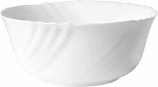 Homestyle Serving Bowl Round Glass White