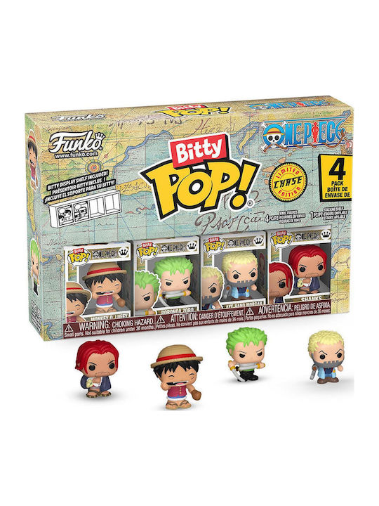 Funko Bitty Pop! Animation: Ein Stück - Monkey D. Luffy, Roronoa Zoro, Axe-Hand Morgan 4Stück