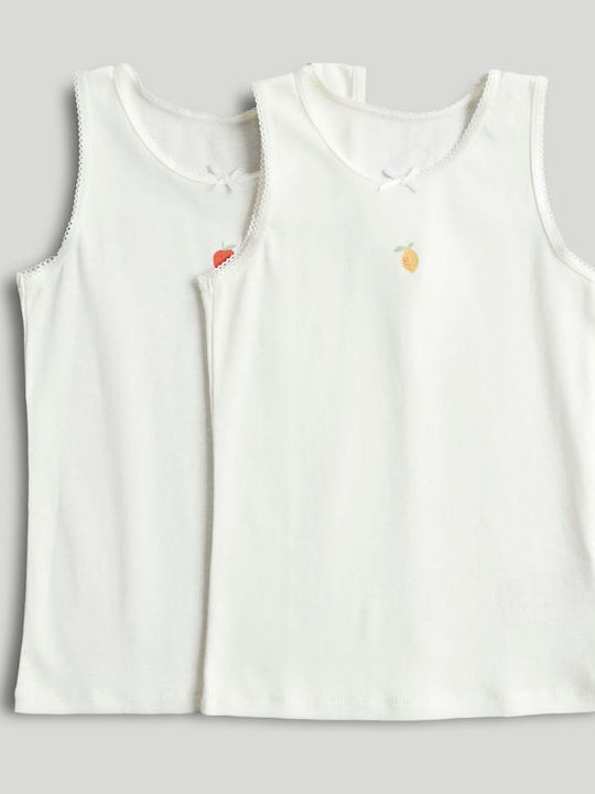 Mothercare Set of Kids' Undershirts Sleeveless White 2pcs
