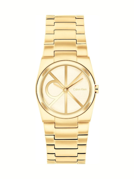 Calvin Klein Unite Damen Uhr mit Gold Metallarmband 25100127 - Main Image