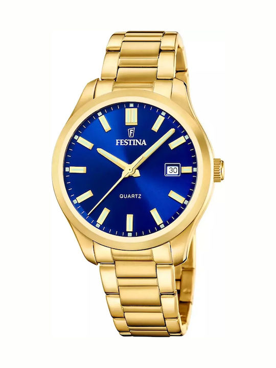 Festina Men's Watch 42mm Battery with Gold Meta...