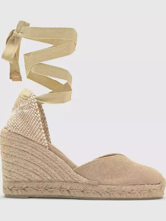 Espadrilles Damenplattformen Beigen