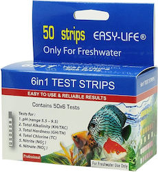 Test Strips 6in1 50 Bucăți Testere Pentru Parametrii Apei Dulci Din Acvariu