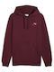 Sweatshirt with Hood Burgundy