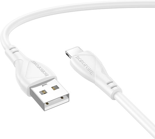 Borofone USB-A zu Lightning Kabel 18W Weiß 1m