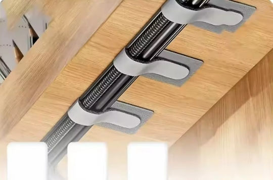 Οργανωτής Καλωδίων 28×90mm Μαύρος Αυτοκόλλητο 3m – Σετ 5 Τεμαχίων 40p-9880